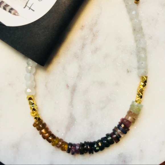 Last 1! πΊ Rainbow Moonstone and Gemstone Bracelet - Picture 4 of 5